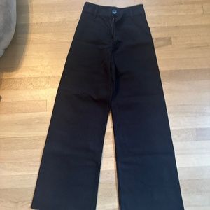 Zara Marine Wide Leg Jeans Black, Never Worn, US Size 2